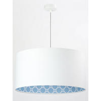 HÄNGELEUCHTE Blau 50/25 cm - Blau/Weiß, Kunststoff (50/0.8/25cm) - ONZENO