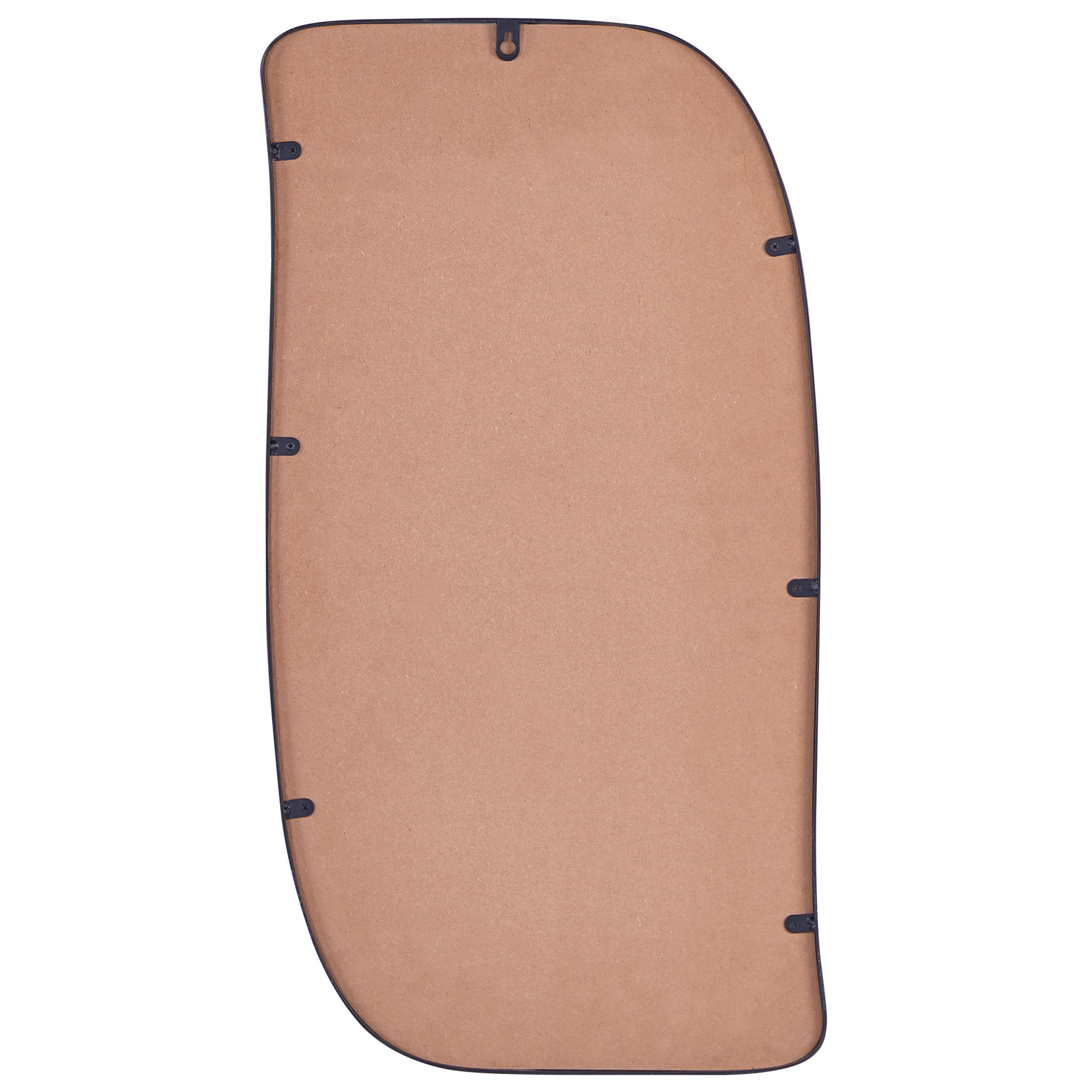 WANDSPIEGEL Metall schwarz asymmetisch 37/70 cm Montclus - Schwarz, Metall (37/70/2cm) - Beliani
