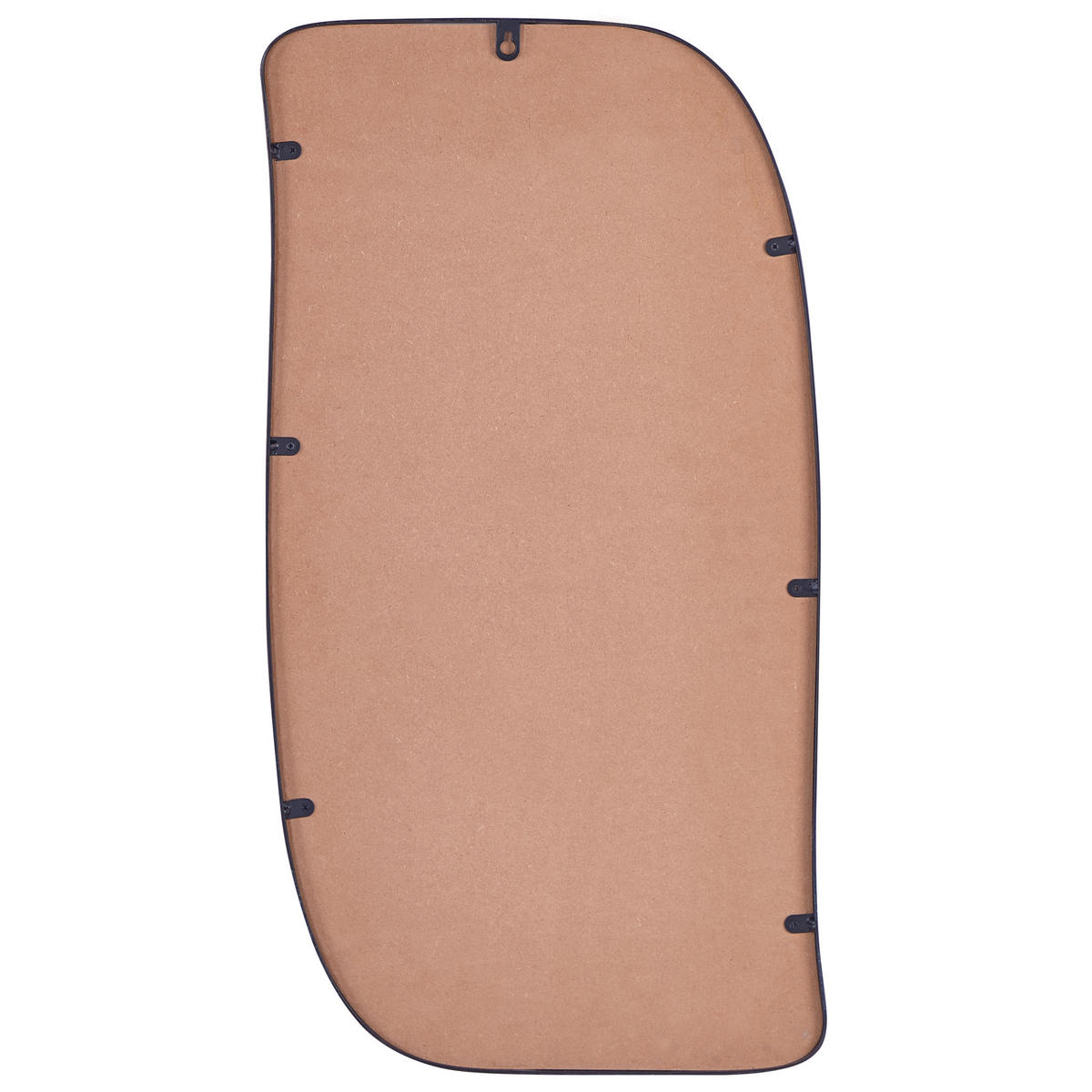 WANDSPIEGEL Metall schwarz asymmetisch 37/70 cm Montclus - Schwarz, Metall (37/70/2cm) - Beliani
