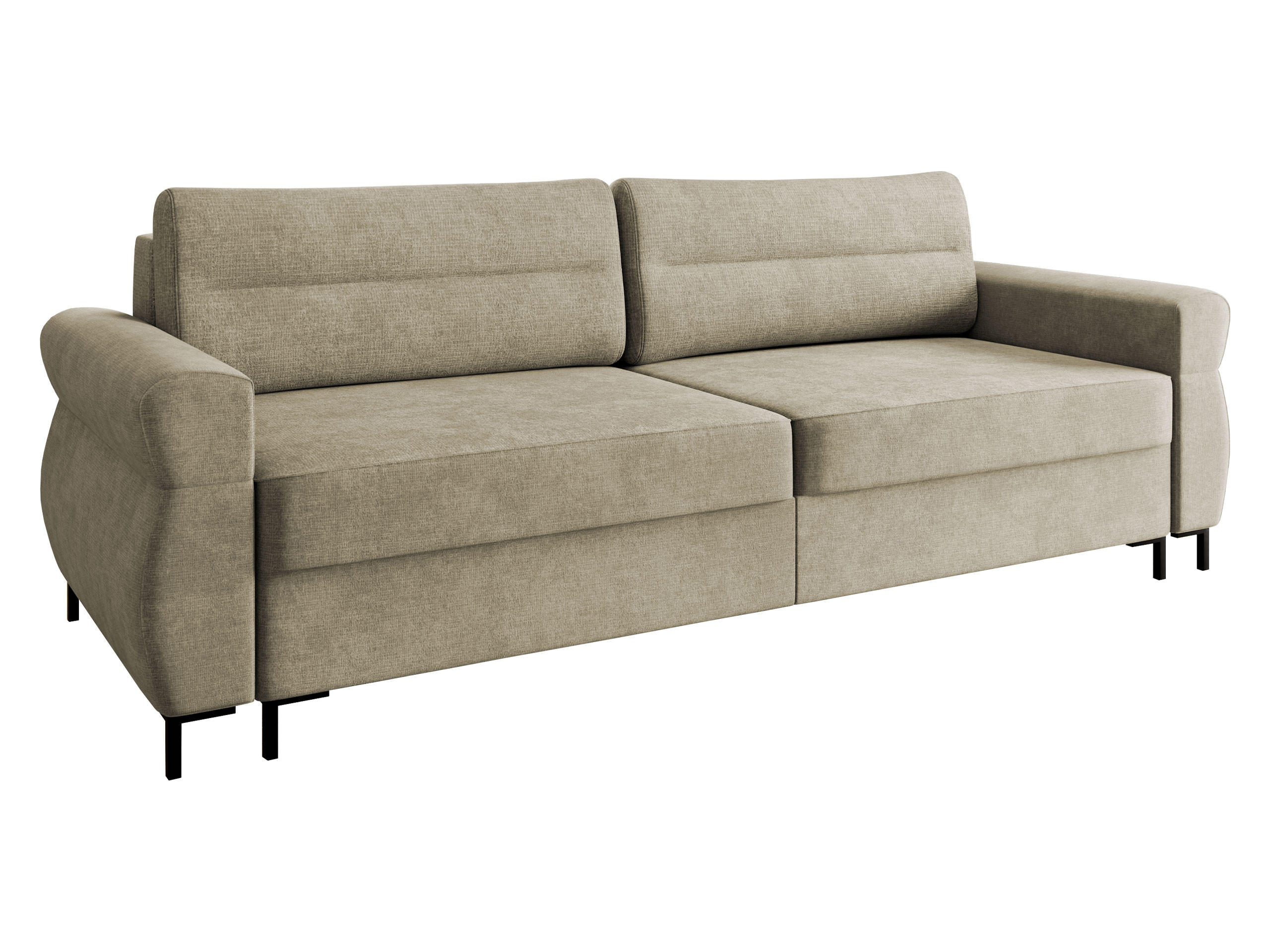SCHLAFSOFA Berne - Beige/Schwarz, Holz/Kunststoff (238/92/95cm) - MIRJAN24