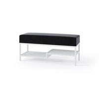 SITZBANK Loft 100 × 45 cm Schwarz/Weiß - Schwarz/Weiß, Metall (100/45/35cm) - Design Möbel