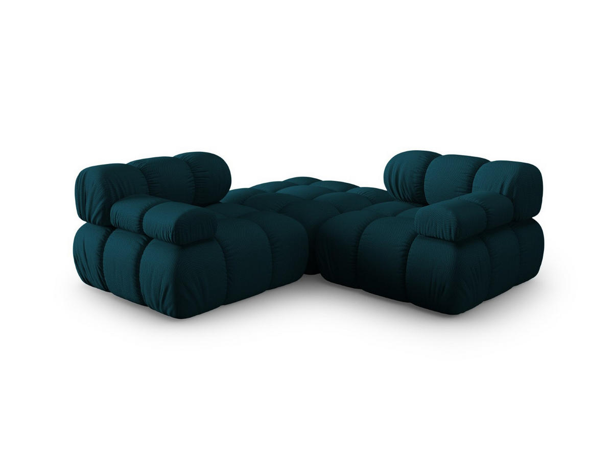 SOFA modular Bellis aus 3D-Stoff marineblau 3 Sitzplätze - Blau, Textil (188/70/188cm) - Micadoni