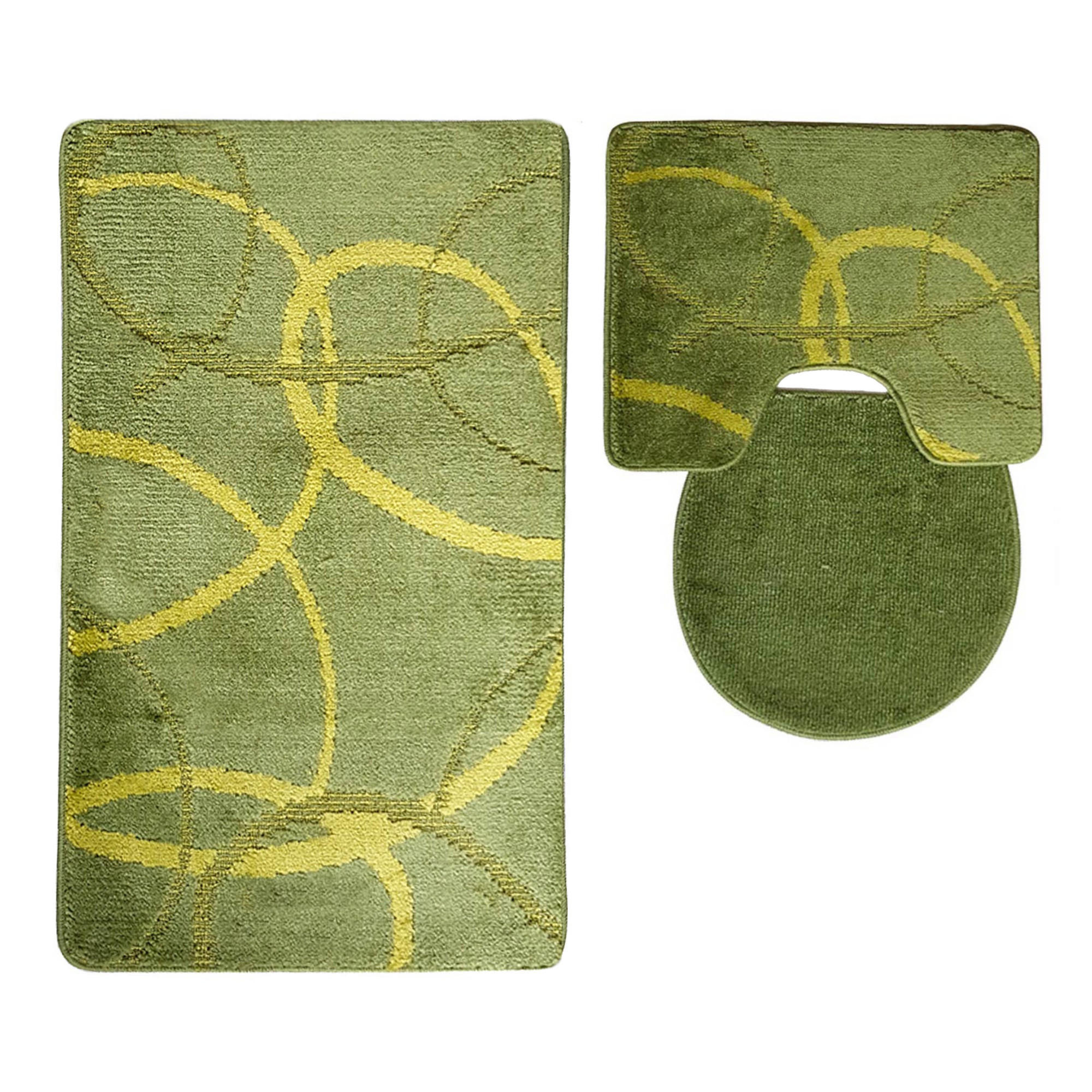 BADEMATTE Set 3 tlg GRÜN - Grün, Textil (60/100cm) - ROLFNERS