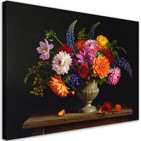 LEINWANDBILD Blumen 120x80cm - Multicolor, Textil (120/80cm) - Feeby