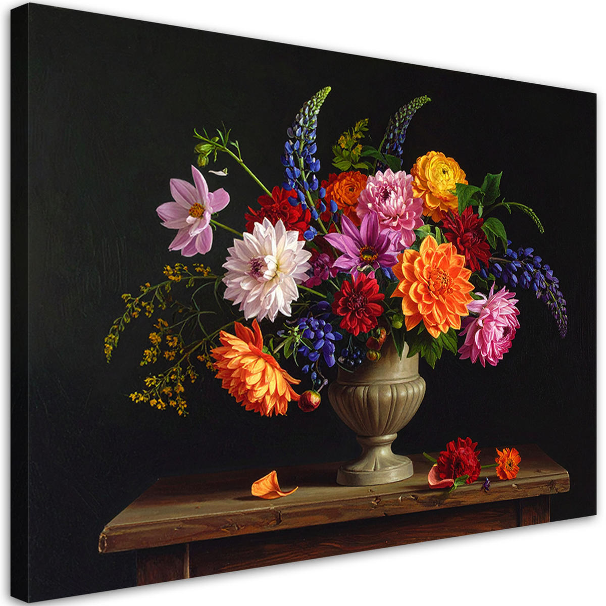 LEINWANDBILD Blumen 120x80cm - Multicolor, Textil (120/80cm) - Feeby