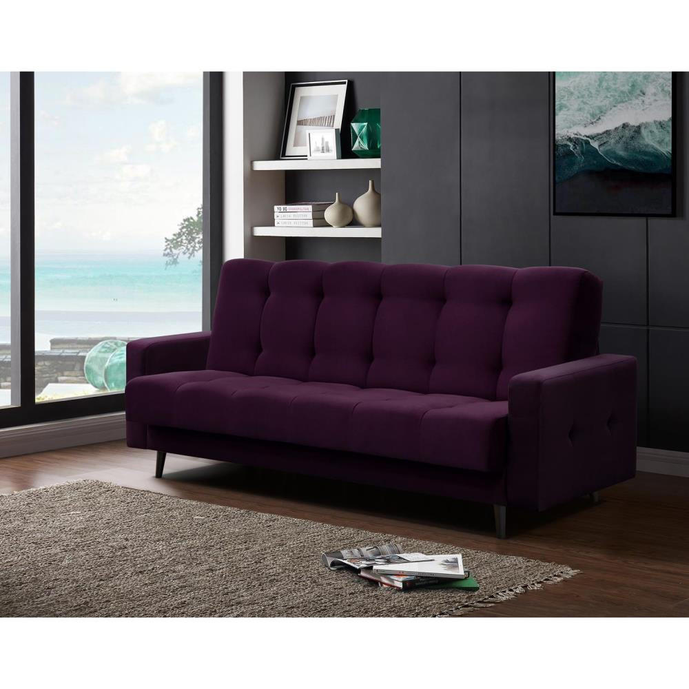 3-SITZER Schlafsofa Nancy Bis violett - Violett, Holz/Textil (220/89/93cm) - Beautysofa