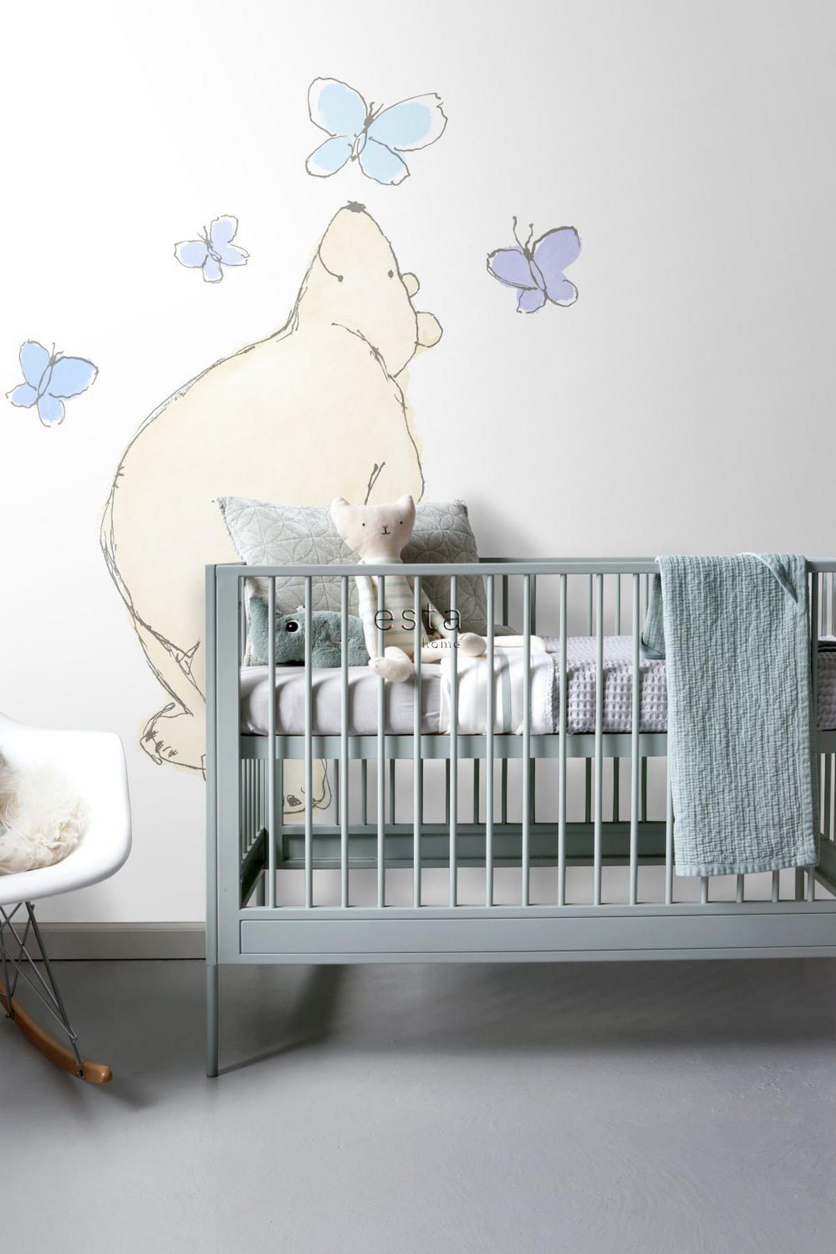 FOTOTAPETE Bär 139.5 x 270 cm - Beige, Papier (139.5/270cm) - ESTAhome