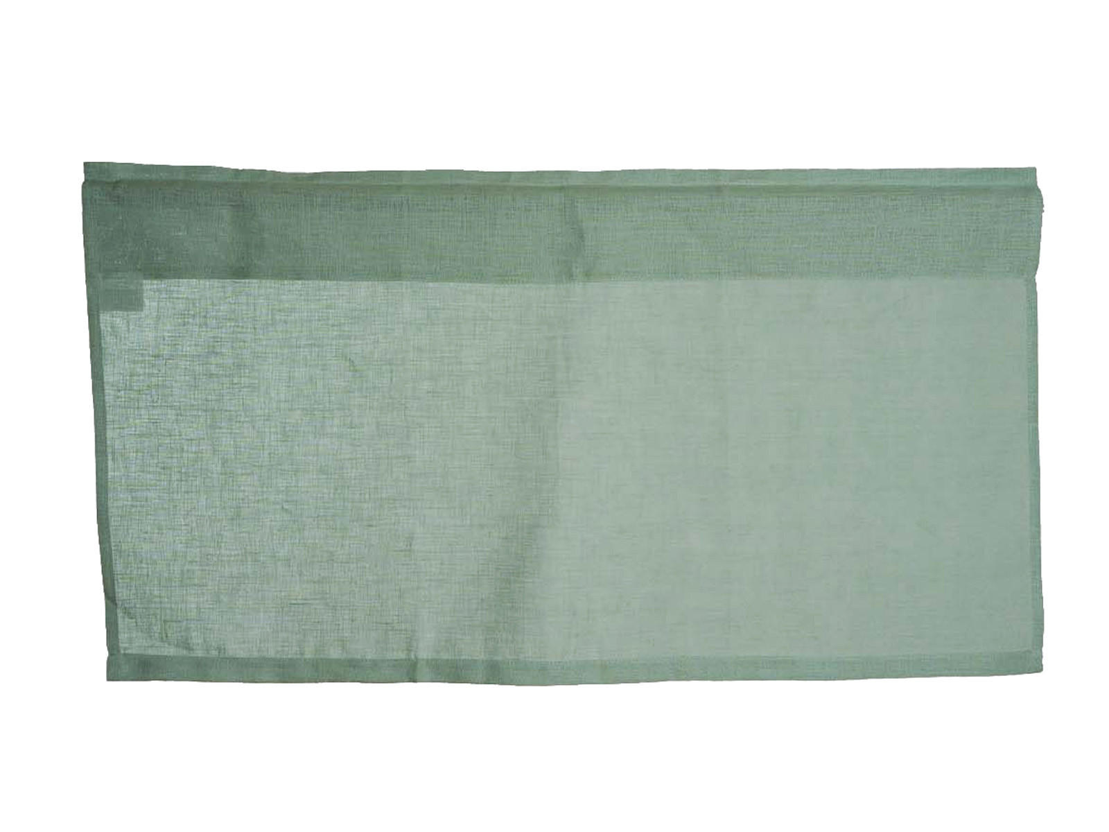 SCHEIBENGARDINE reines Leinen natural-mint 85/45 cm - Mintgrün, Naturmaterialien (45/85cm) - beties Heimtextil