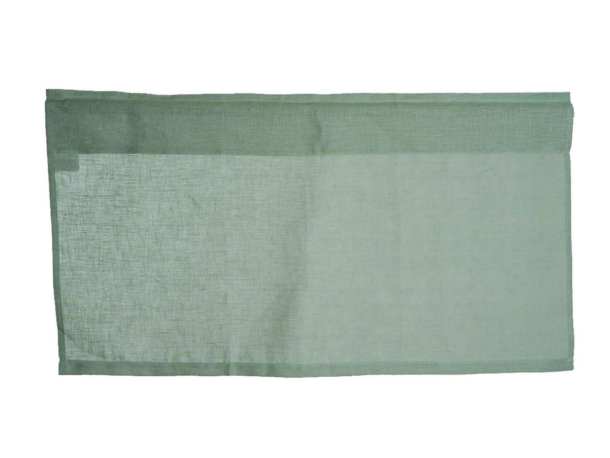 SCHEIBENGARDINE reines Leinen natural-mint 85/45 cm - Mintgrün, Naturmaterialien (45/85cm) - beties Heimtextil