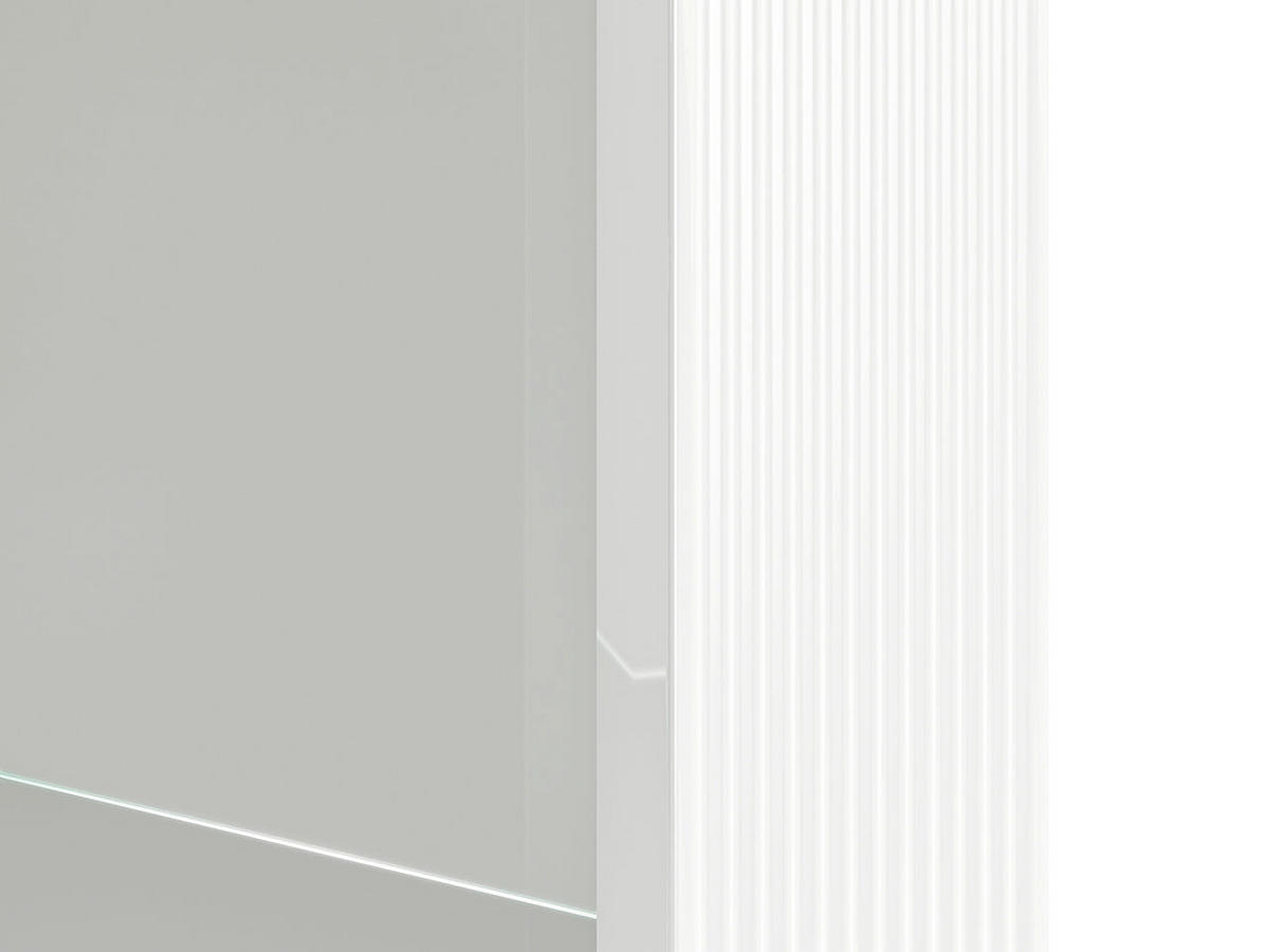 VITRINE – 54 cm – Villa – Weiß Hochglanz - Weiß Hochglanz, Holzwerkstoff (54/190/40cm) - hi-markt