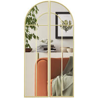 WANDSPIEGEL DE-14292 Bogenform 30x120 cm Gold - Goldfarben, Glas (30/120/3cm) - ComfortXL
