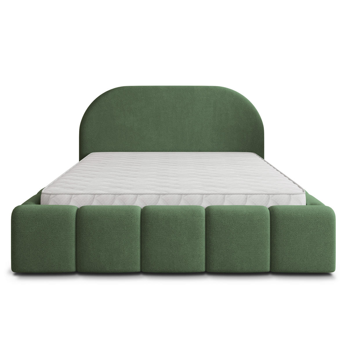 POLSTERBETT FLUSSO 160x200 cm mit Bettkästen - Grün - Grün, Holz (160/200cm) - MASSENO