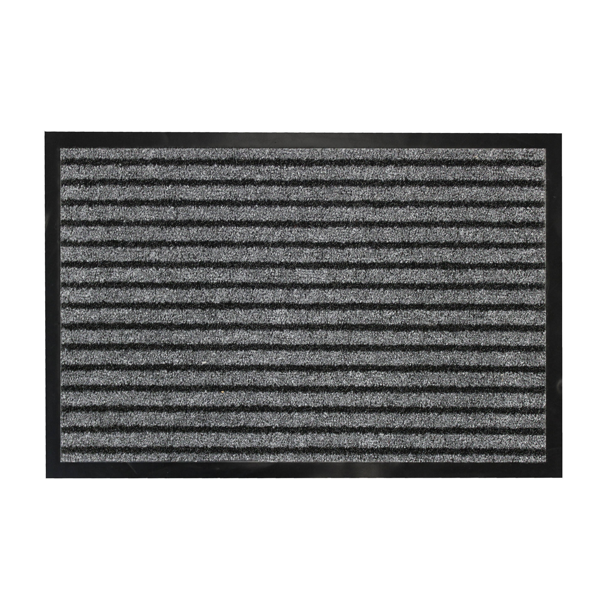 TÜRMATTE Graue Streifen staubabweisend - Anthrazit, Kunststoff (40/60cm) - Douceur d´intérieur