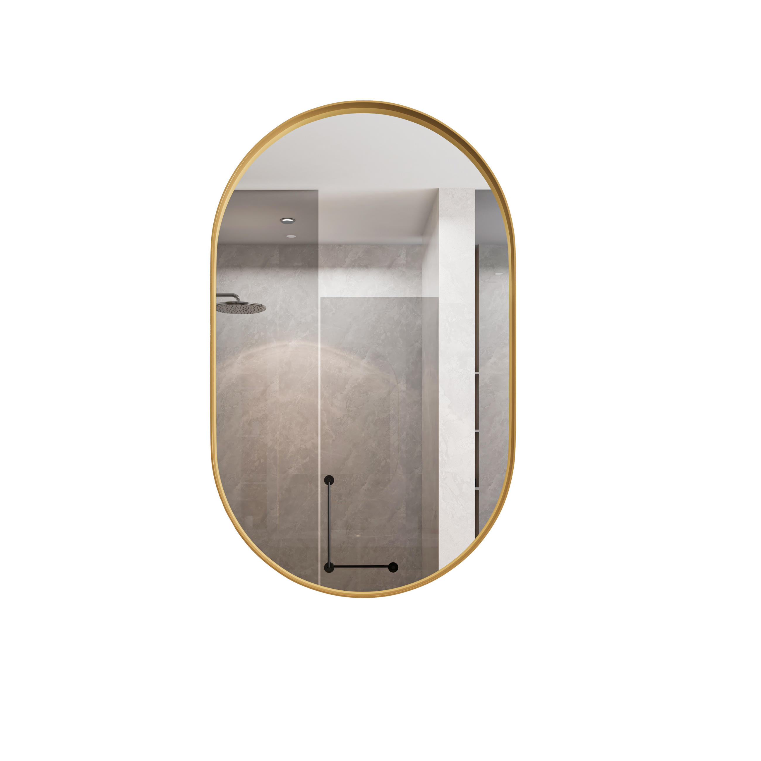 Ej. Life Spiegelschrank Gold 51.5x85x12 cm