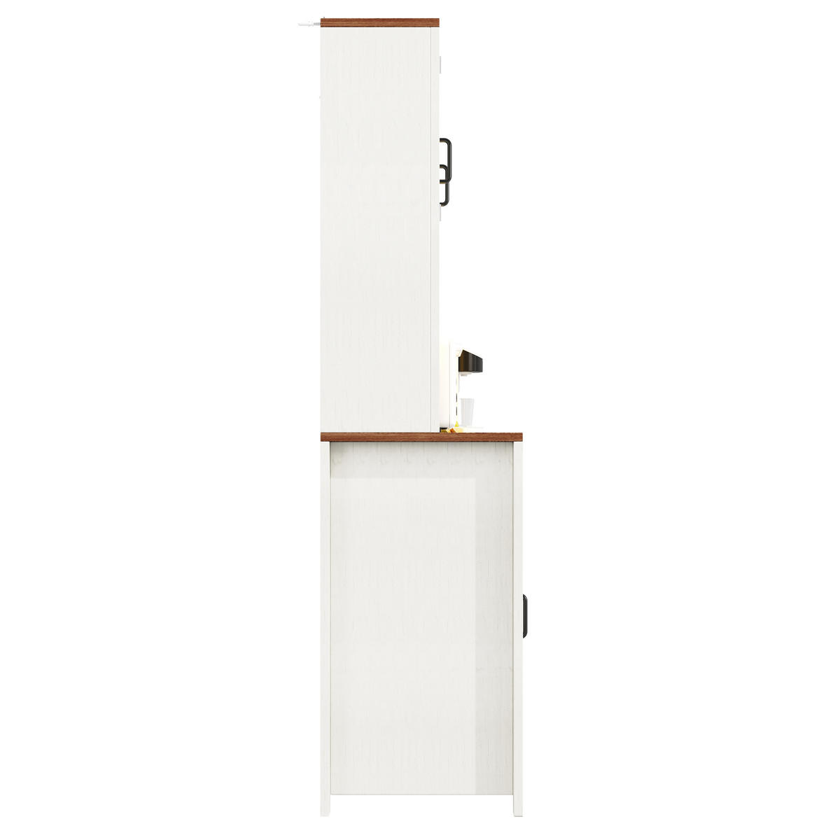BUFFET 115/40/174,7 cm weiß aus MDF und Metall mit LED - Weiß, Holzwerkstoff (115/174.7/40cm) - OKWISH