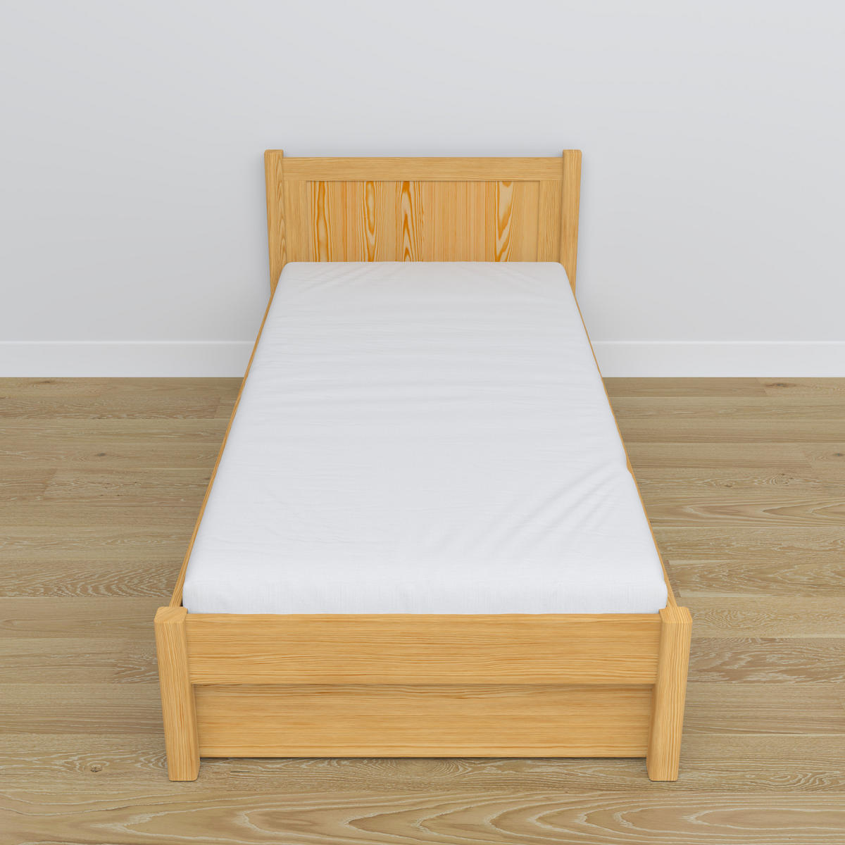 BETT mit Schublade N02 Naturkiefer 100/200 - Hellbraun, Naturmaterialien/Holz (100/200cm) - N-Wood