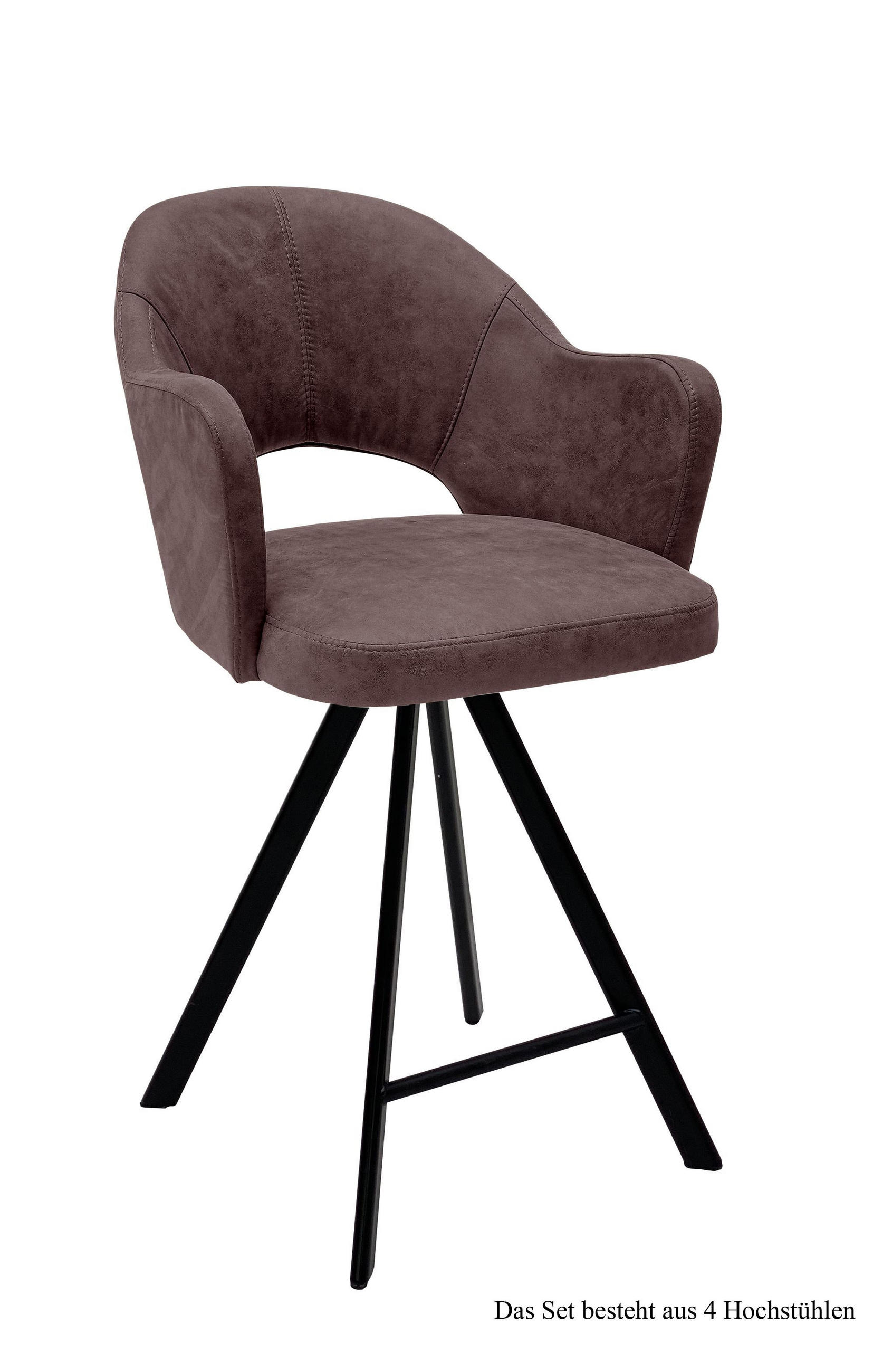 58aufmkessel Thekenstuhl Braun, Schwarz 61x104x59 cm