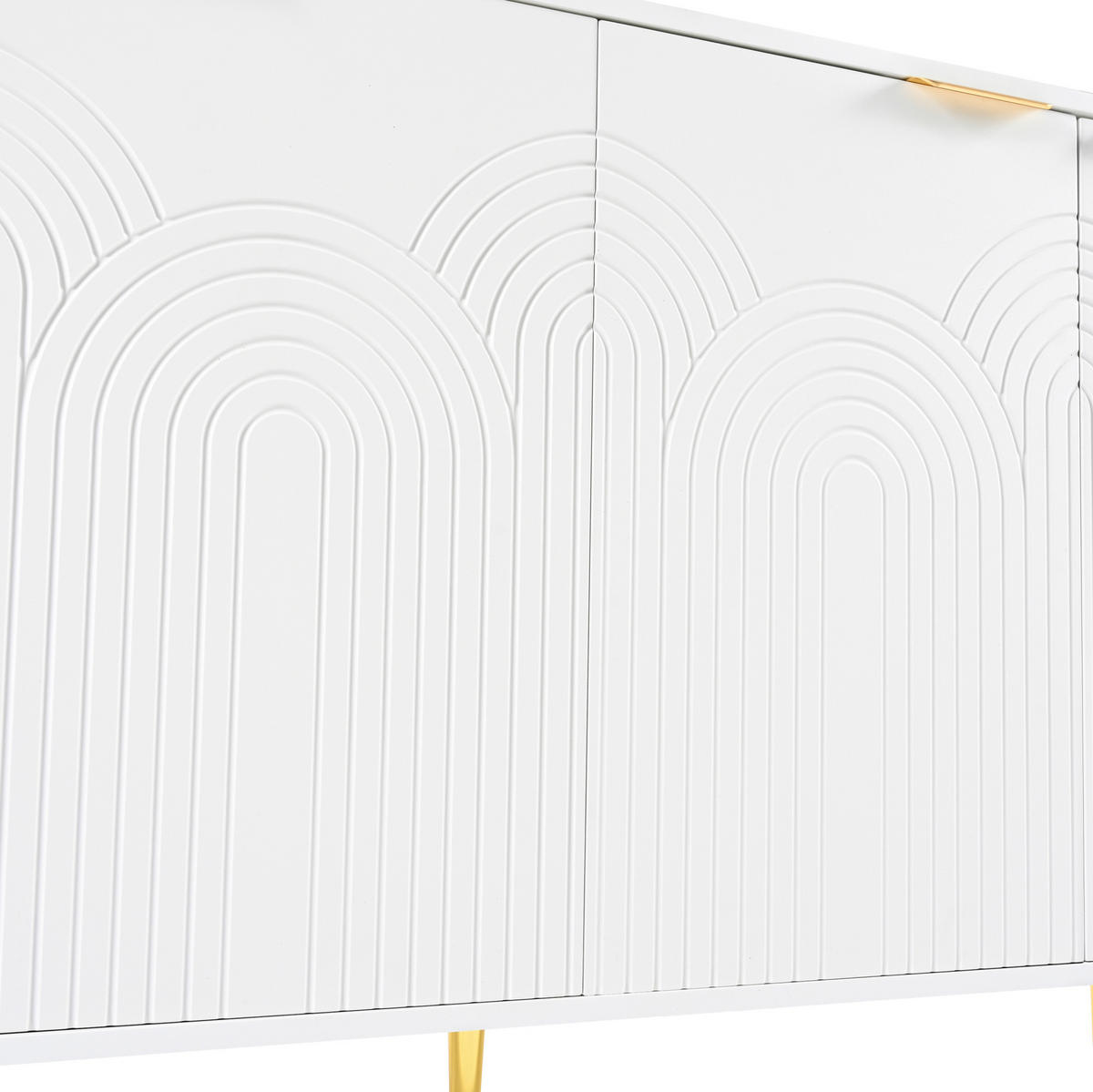 SIDEBOARD 160/80/40 cm Weiß aus MDF und Spanplatte mit Soft-Close-Scharniere - Weiß, Holzwerkstoff (40/80/160cm) - OKMYHOME