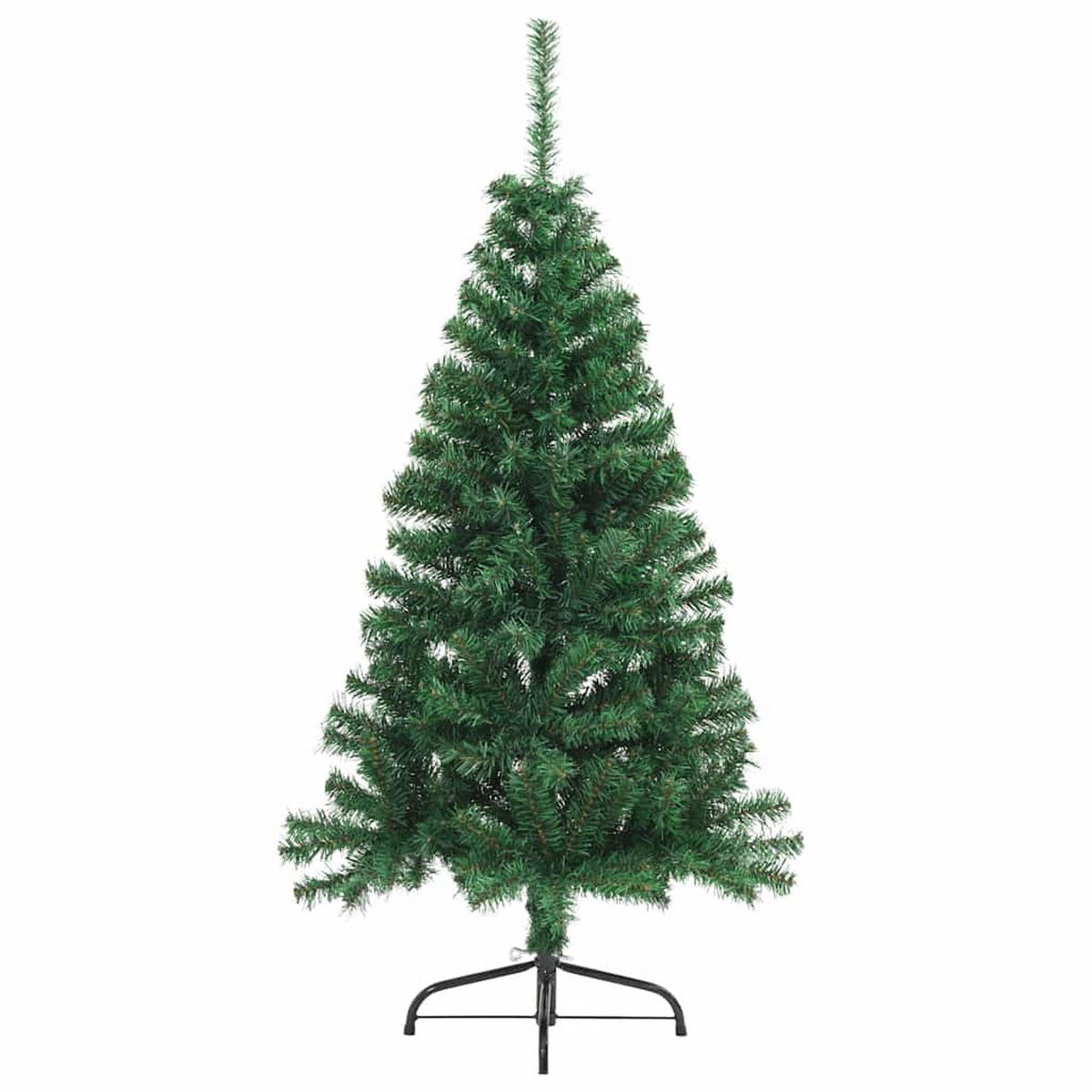 HALB-WEIHNACHTSBAUM Künstlicher Mit Ständer Grün 120 Cm Pvc - Grün, Kunststoff (120cm) - vidaXL