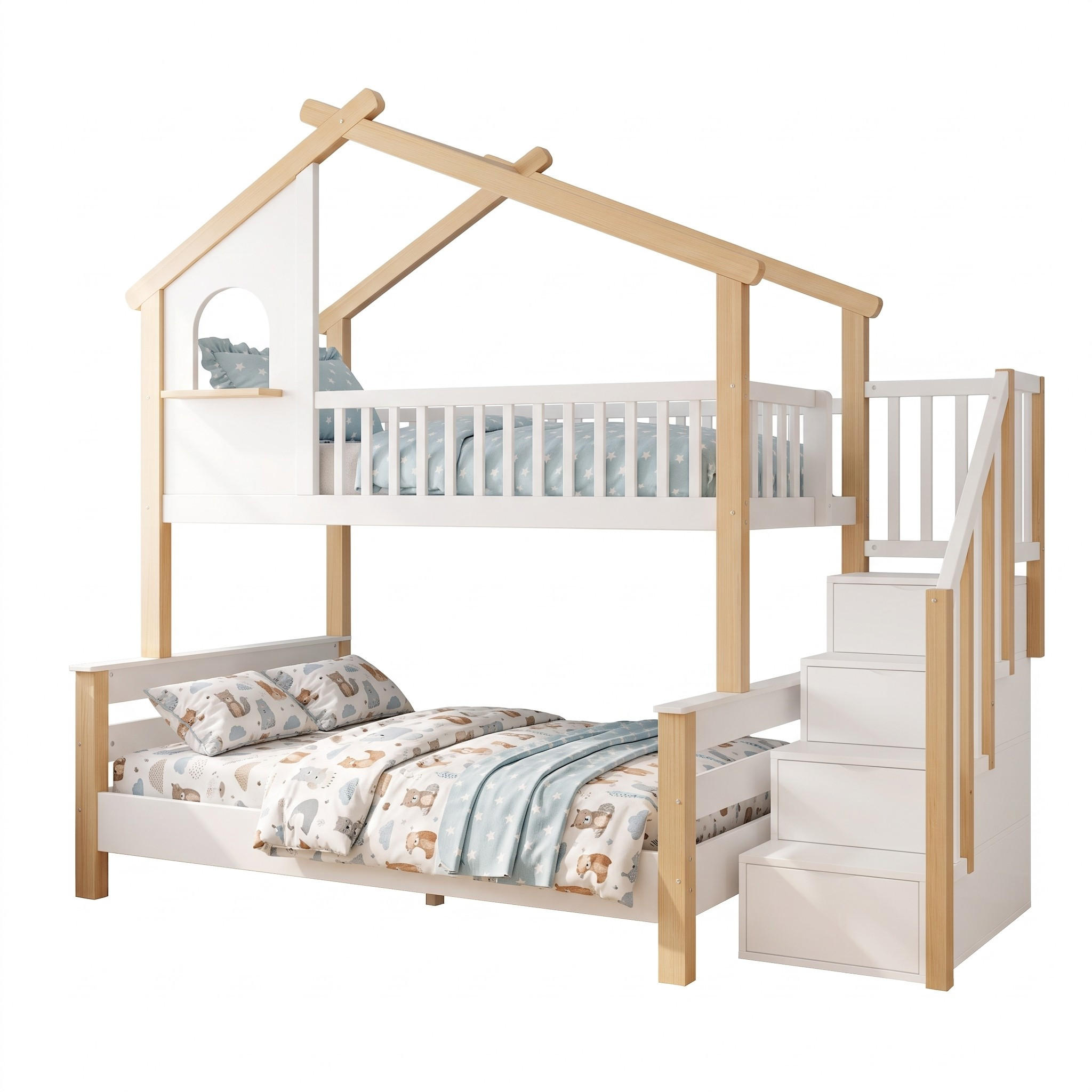 Lvhom Etagenbett Weiß 90x190 cm