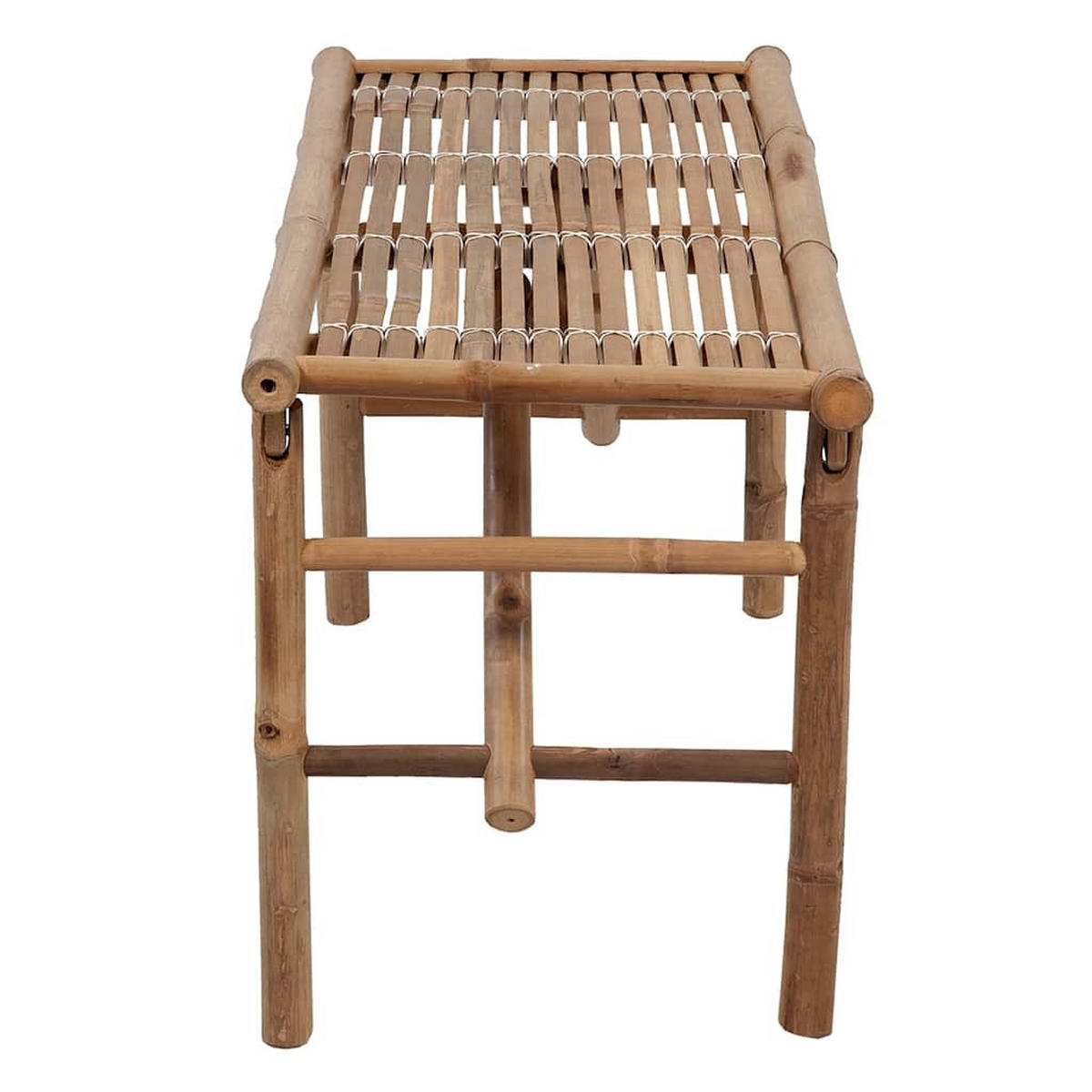 KLAPPBARE Gartenbank mit Auflage 118 cm Bambus - Grün, Holz (38/45/118cm) - furnicato