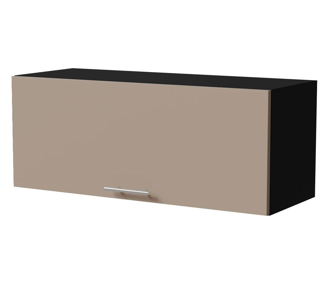 Feldmann-Wohnen Klapphängeschrank Graubraun, Schwarz 90x36x32.5 cm