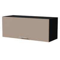 KLAPPHÄNGESCHRANK Brerra W4B/90 Schwarz / RAL 1019 graubeige Matt 90 / 32,5 / 36cm mit Blum Aventos Klappenbeschlag - Graubraun/Schwarz, Holz/Holzwerkstoff (90/36/32.5cm) - Feldmann-Wohnen