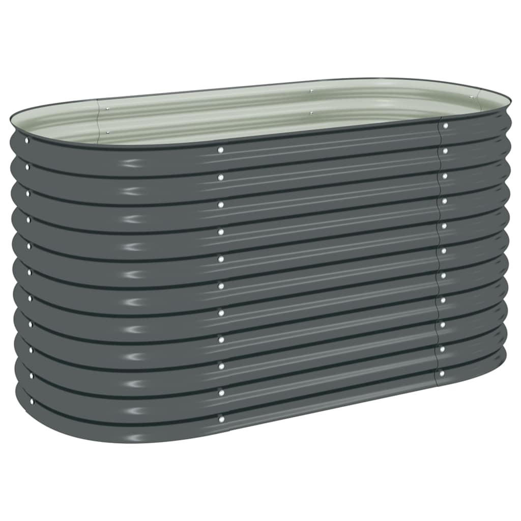 vidaXL Hochbeet Grau 80x81x160 cm