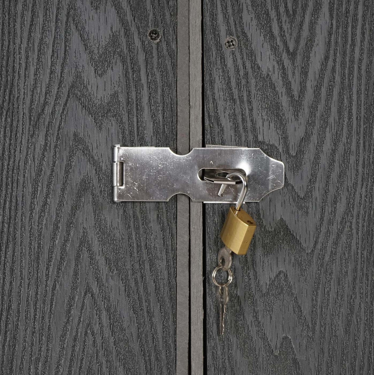 MÜLLTONNENBOX XL 2er-/4er-WPC HxBxT 117x142x102cm Metall Holzoptik erweiterbar Grau - Grau, Metall (142/117/102cm) - PROREGAL