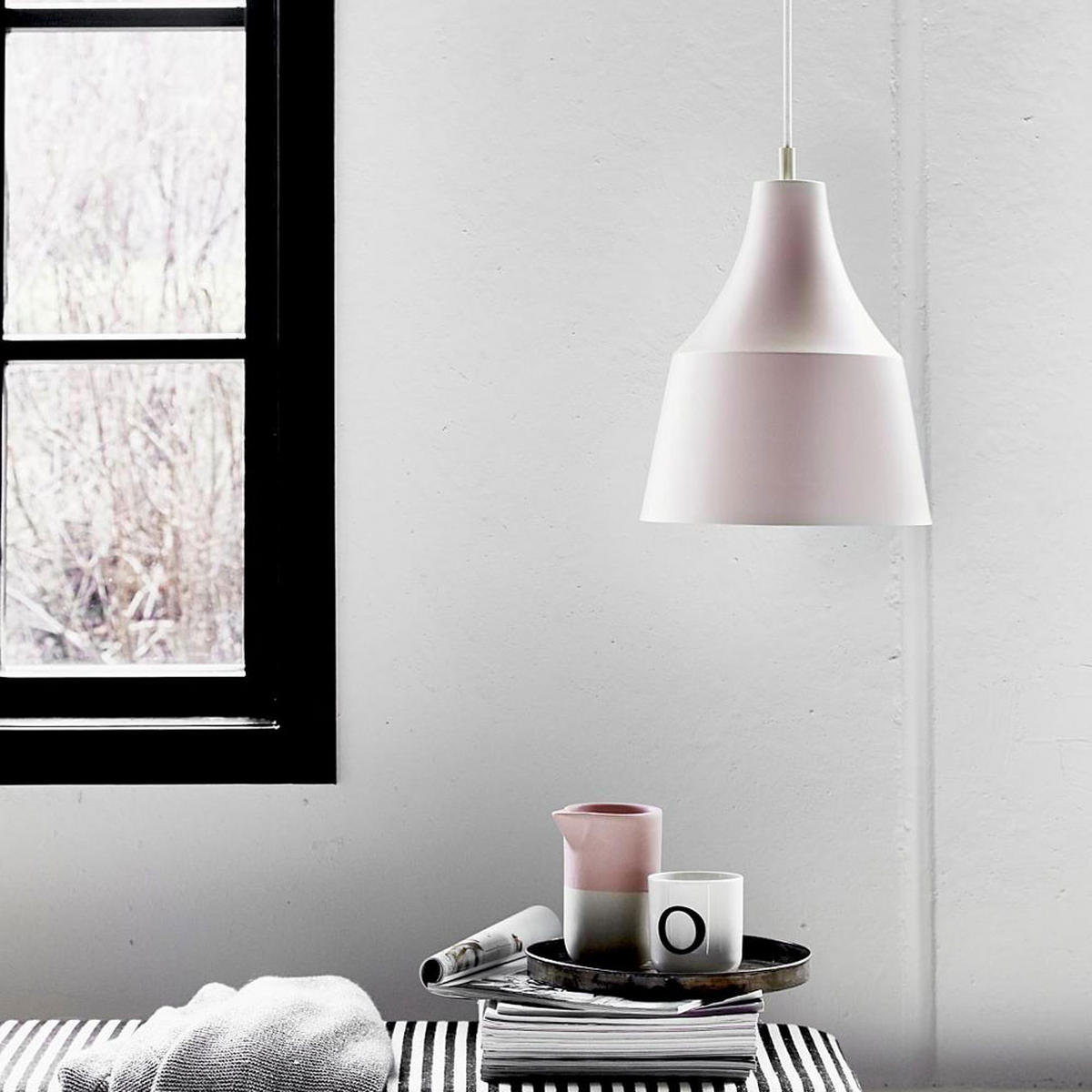 HÄNGELEUCHTE Textil Rosa - Rosa, Textil/Metall (32/32/42cm)