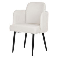 ESSZIMMERSTUHL Beige mit Stoffbezug - Beige/Schwarz, Textil/Metall (59/86/59cm) - ML-DESIGN