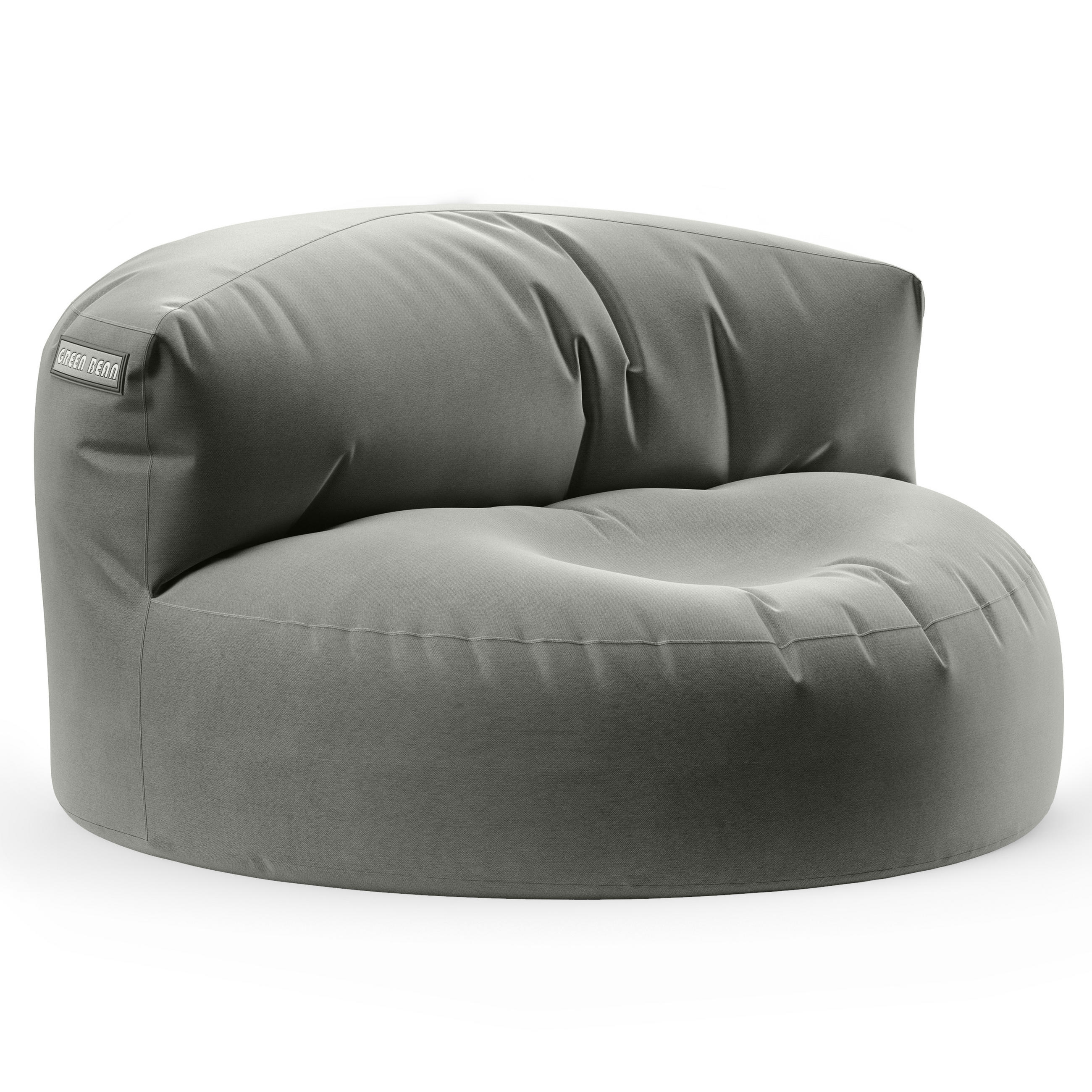 INDOOR OUTDOOR SITZSACK Lounge Sofa - Grau, Textil (90/50/50cm) - Green Bean