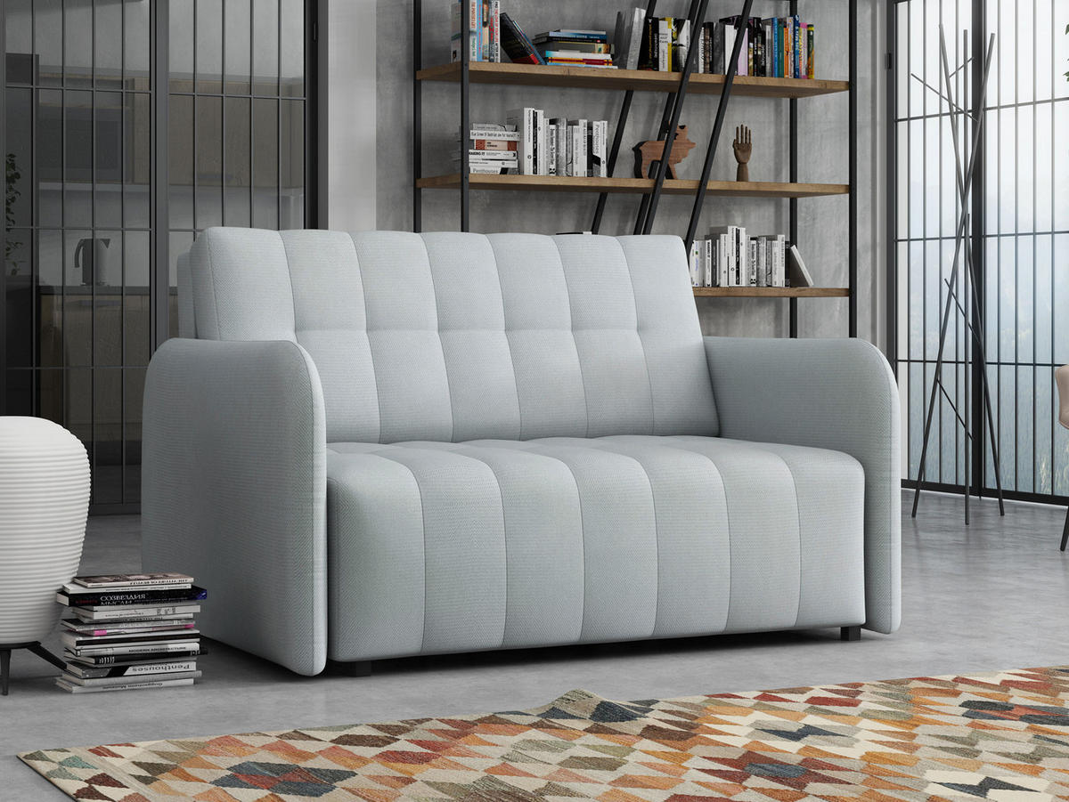 SCHLAFSOFA Viva Grand II - Hellgrau/Schwarz, Holz/Kunststoff (125/85/95cm) - MIRJAN24