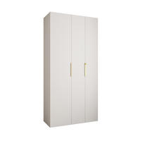 DREHTÜRENSCHRANK 245,5/120/40 3-türig - Goldfarben/Weiß, Holz/Metall (120/245.5/40cm) - Abiks Möbel