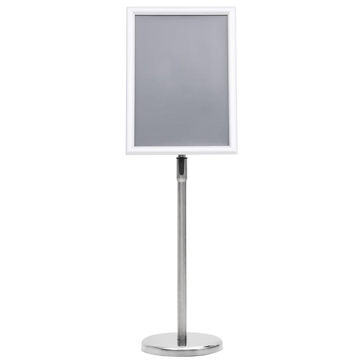 A3-PLAKATSTÄNDER Silbern Aluminiumlegierung - Silberfarben, Metall (25/108/25cm) - vidaXL