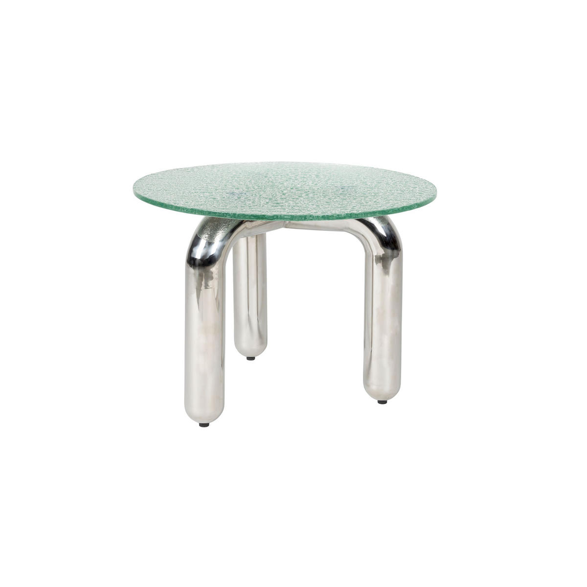 BEISTELLTISCH Marly Rund 60 cm Silber - Silberfarben, Glas (60/60/43.5cm) - Dutchbone