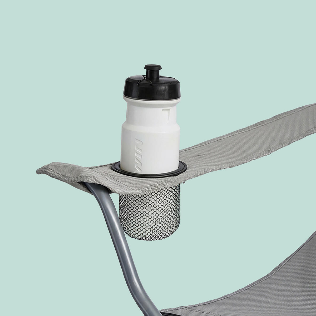 2XSKLÁDACÍ židle - šedá, kov/textil (81/97/54cm) - Relaxdays