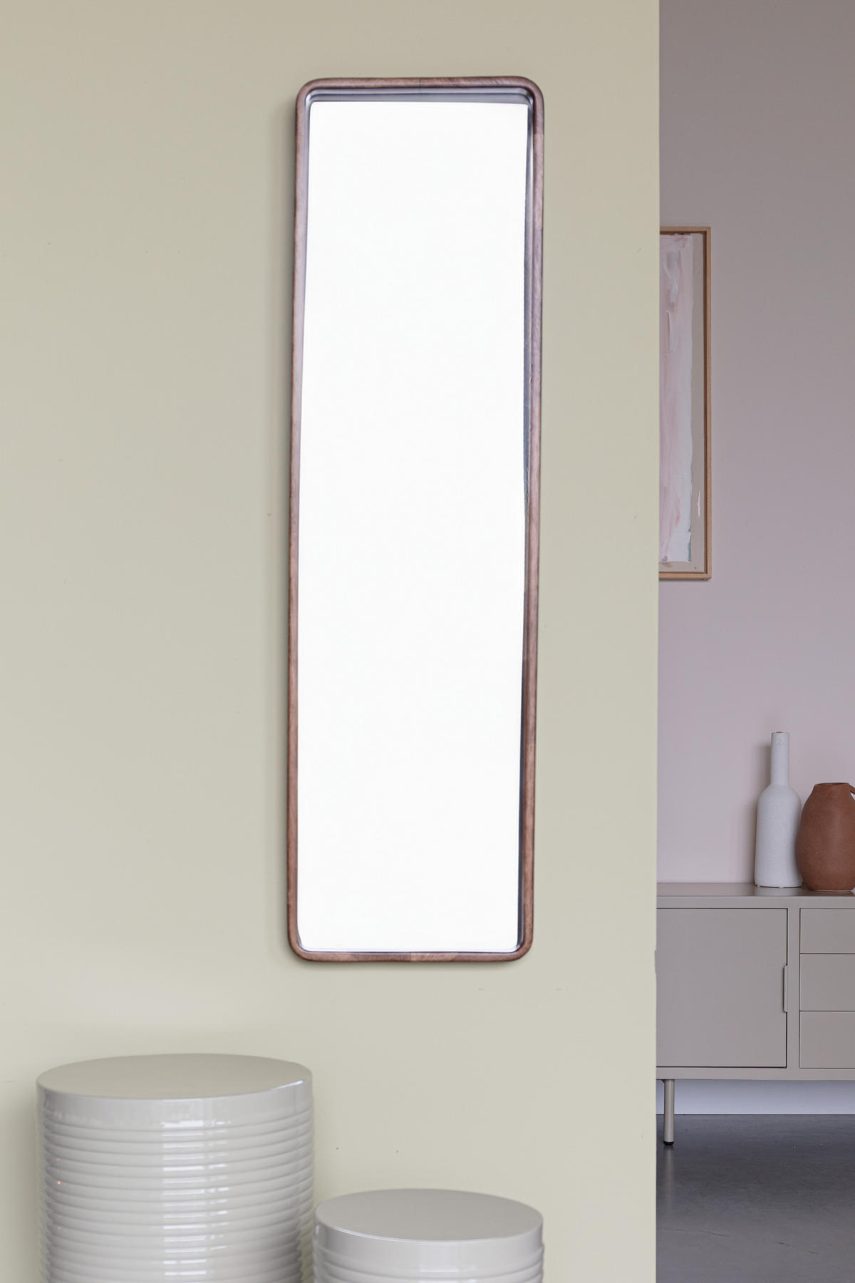 SPIEGEL Nyko - Beige - 120/34/4 cm - Beige, Holz (34/4/120cm) - Novel