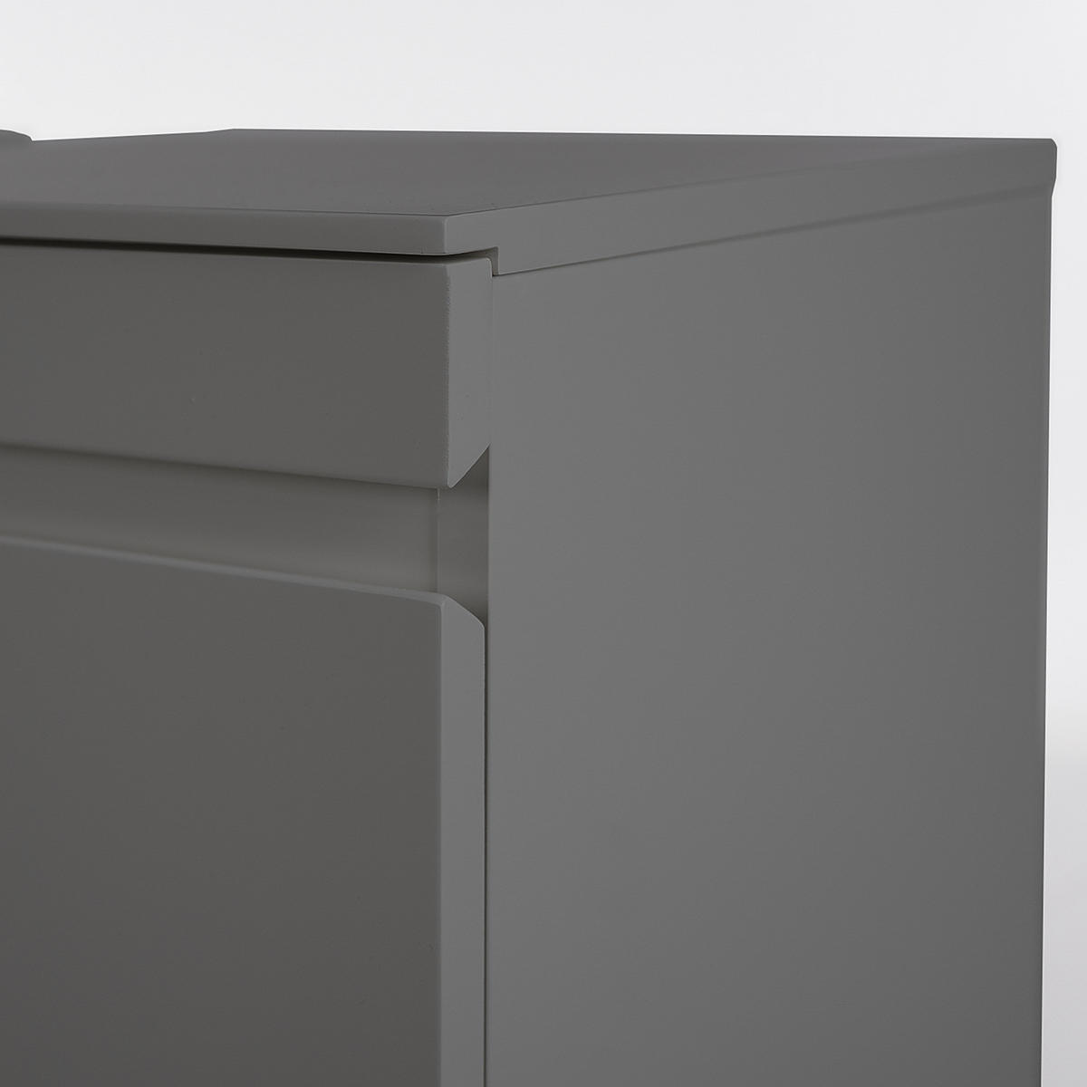 WASCHBECKENUNTERSCHRANK - Dunkelgrau/Schwarz, Holzwerkstoff/Metall (80/57/30cm) - home24