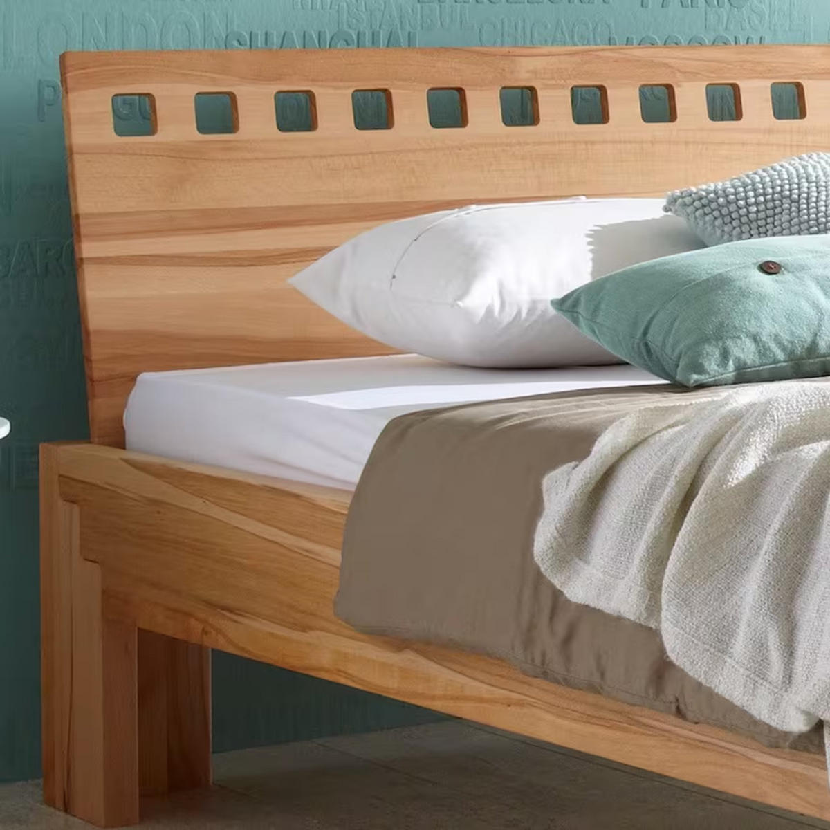 MASSIVHOLZBETT 180/200 cm aus Kernbuche - Braun, Holz (180/200cm) - MeinMassivholz