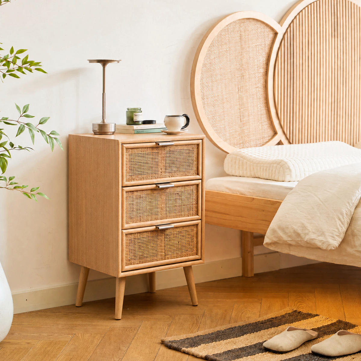 NACHTTISCH Rechteckig Braun 42 x 36 x 71 cm - Braun, Holz (42/71/36cm) - Nordlys