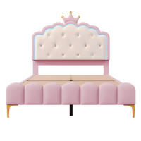 POLSTERBETT mit Lattenrost ohne Matratze Rosa 140x200 cm Leder - Pink, Leder (140/200cm) - SONNENH