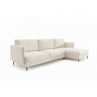 ECKSOFA Helmer Max In Stoff Vibe - Creme, Holzwerkstoff/Textil (323/164cm) - Fun Möbel