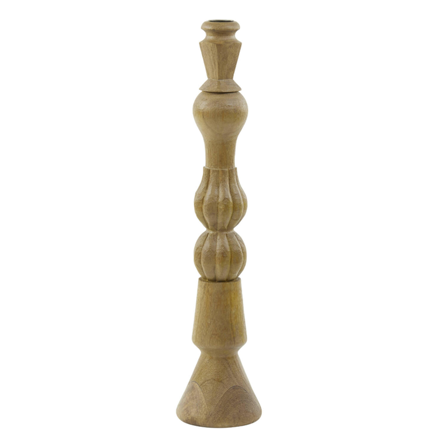 KERZENHALTER TAVOLA Ø11x52 cm, Holz, Braun - Braun, Holz (11/52/11cm) - Light & Living