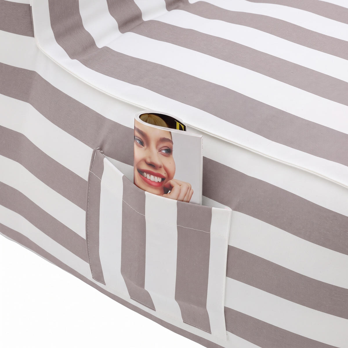 OUTDOOR Sitzsack SOFT mit Rückenlehne für Garten & Terrasse, Beige - Beige, Textil (70/75/100cm) - Muffo