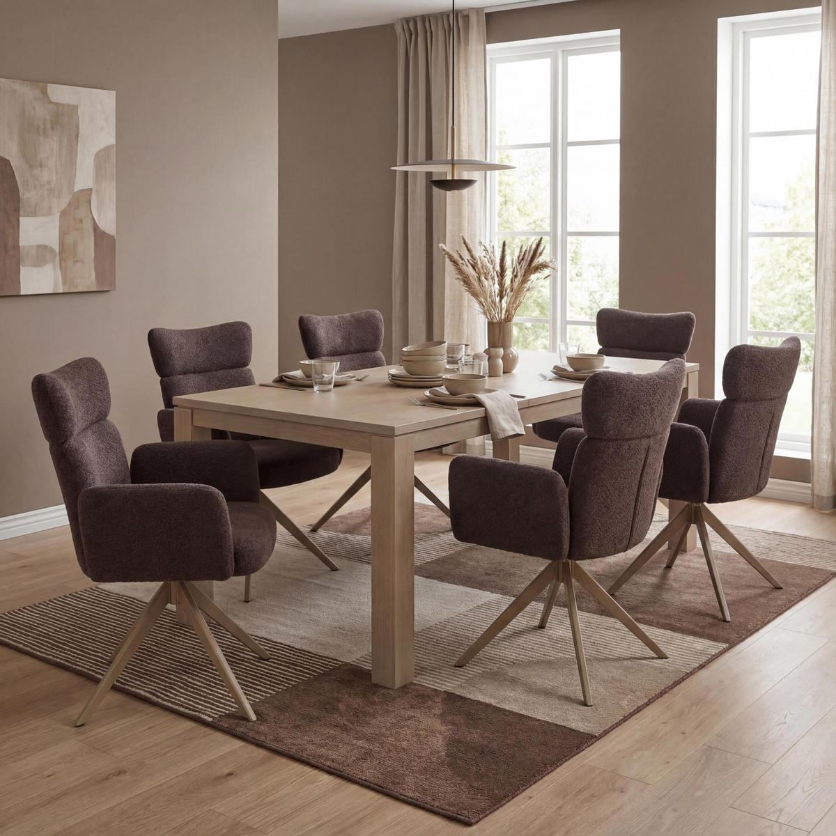ESSZIMMERSTUHL Dunkelbraun - Dunkelbraun, Textil (63/92/58cm) - MCW