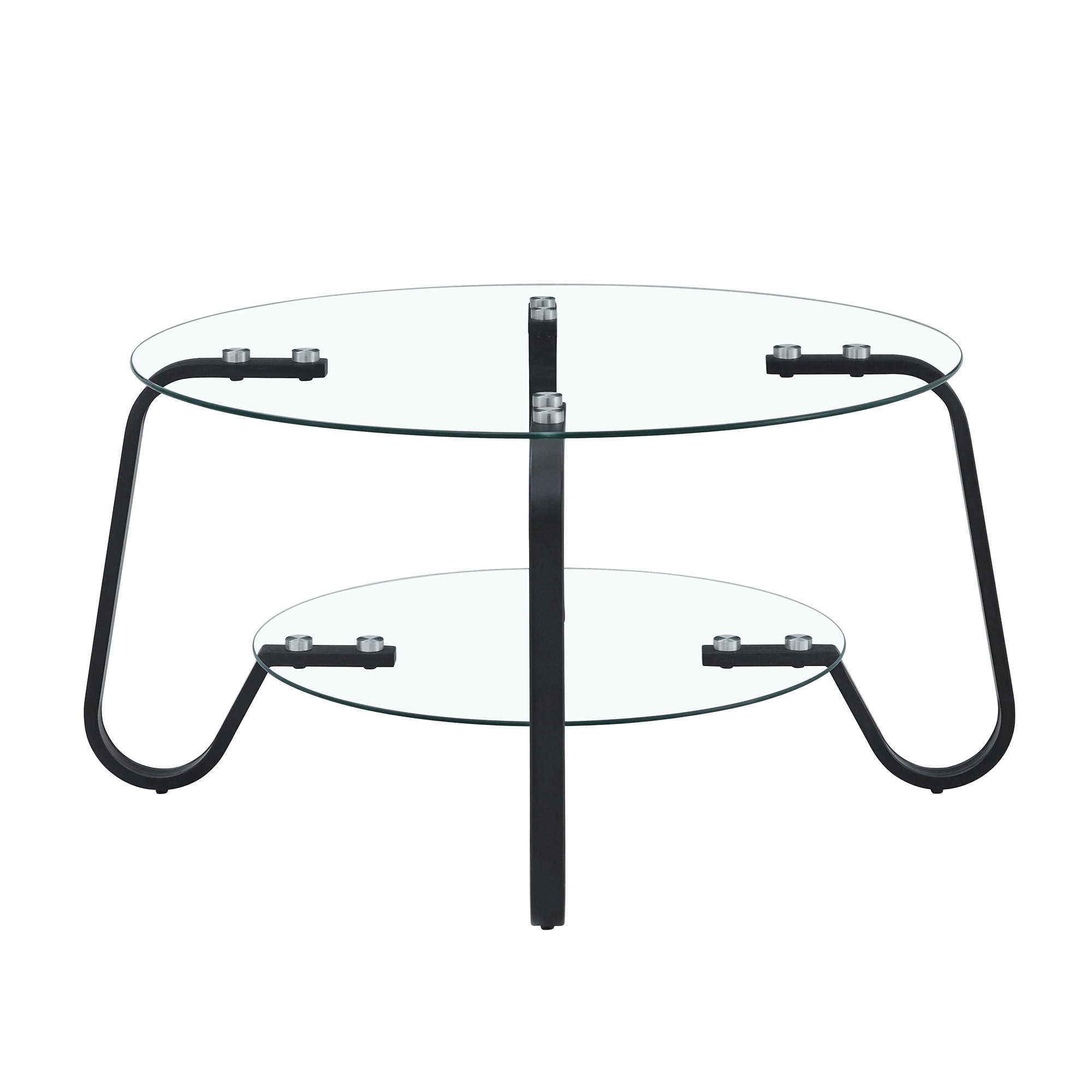 Evryae Couchtisch Schwarz 80x45x80 cm