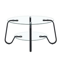 COUCHTISCH DE-223 Retro Schwarz - Schwarz, Metall (80/80/45cm) - ComfortXL