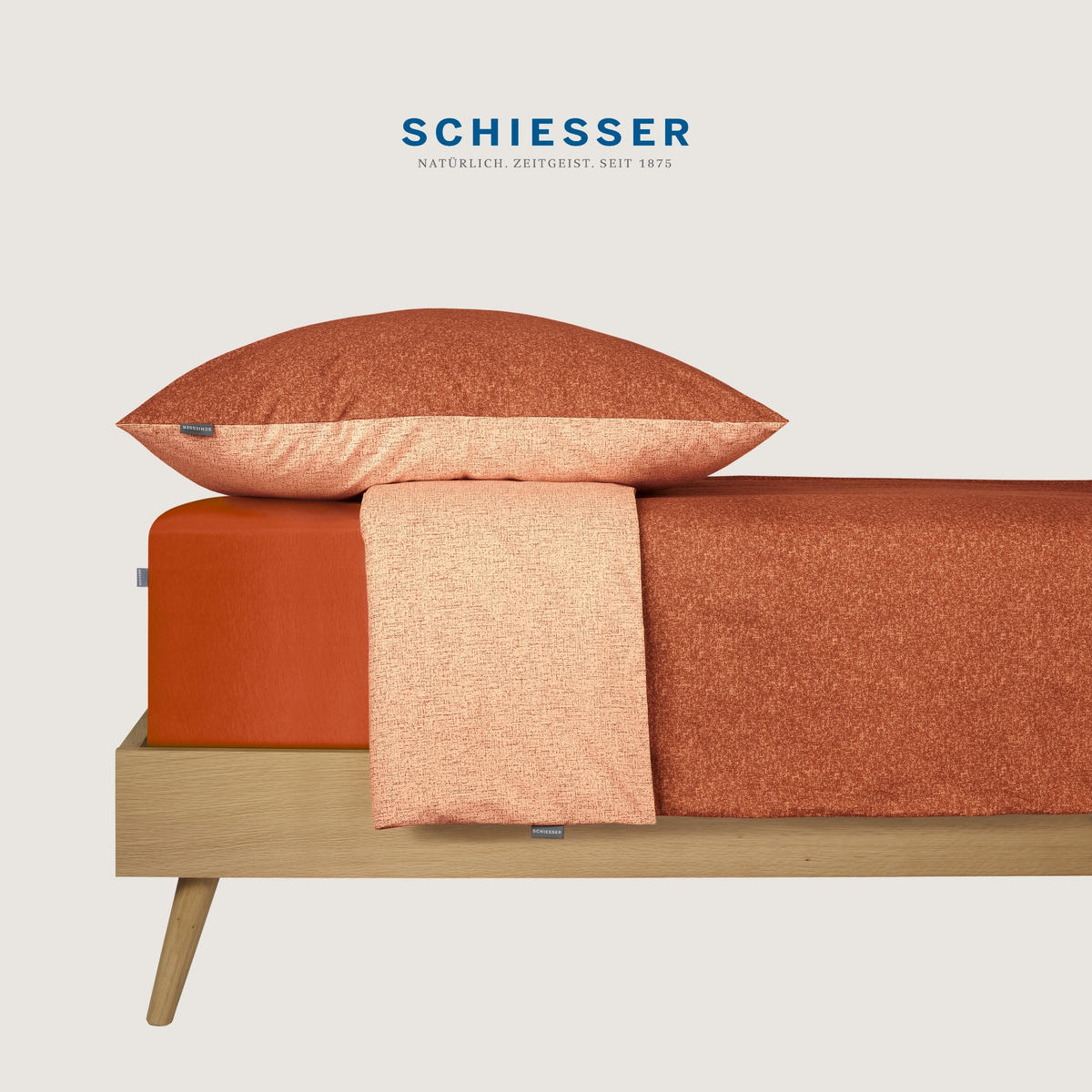 BETTWÄSCHESET Vinnie - Renforcé - 2-teilig - 135 x 200 cm - Terrakotta - Terracotta, Textil (135/200cm) - SCHIESSER