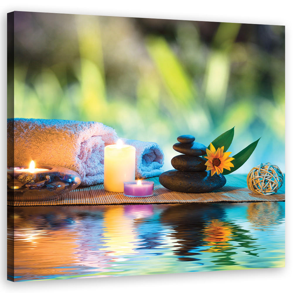 WANDBILD abstrakt farbe - Multicolor, Textil (50/50cm) - Feeby